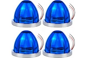 4 Pack Watermelon Lights, Dual Mode Mini Marker Lights, IP65 Waterproof Side Marker Light for Trucks Trailers, Blue Watermelo