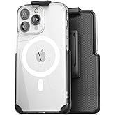 Encased Magnetic Case Compatible with iPhone 15 Pro with Belt Clip Phone Holster (iPhone 15 Pro)
