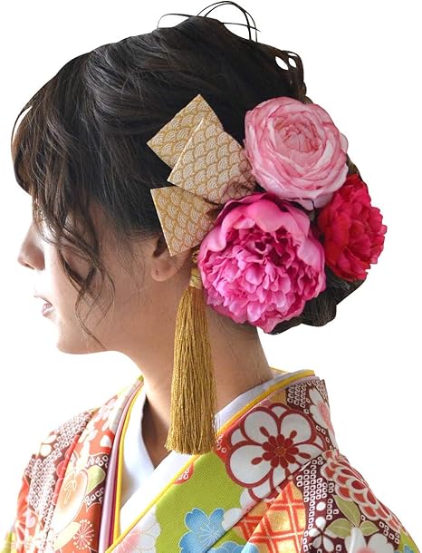 Amazon ミュゼ 袴 髪飾り 卒業式 和装 小物 アレンジ自在 和風 姫房 ひめふさ 着物 ピンク 和装小物 通販