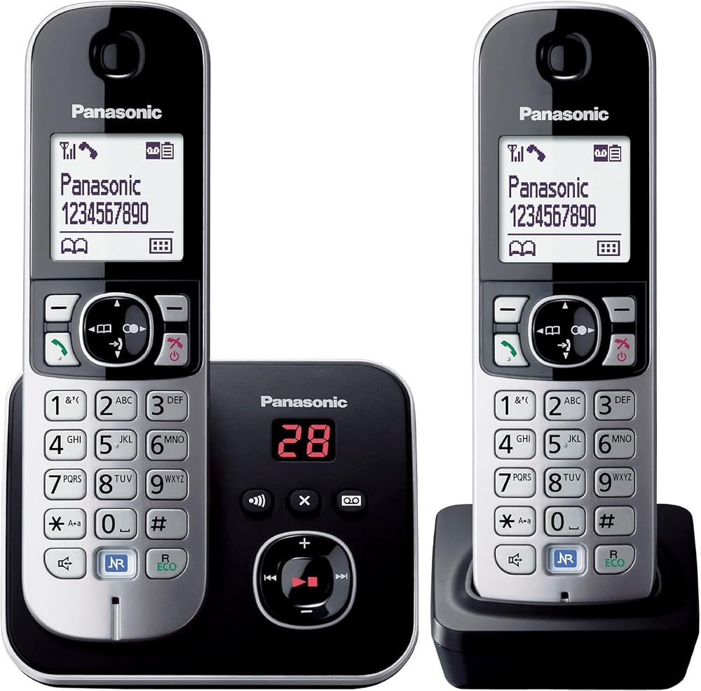 Panasonic KX-TG6822EB Twin DECT Cordless Telephone with Answer Machine