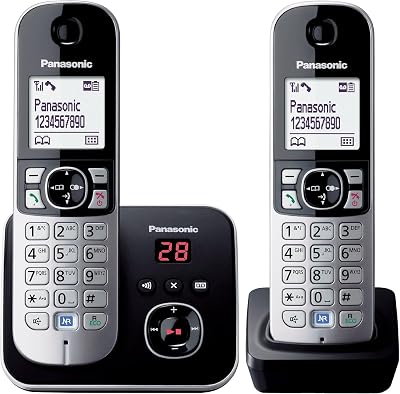 Panasonic KX-TG6822EB Twin DECT Cordless Telephone with Answer Machine