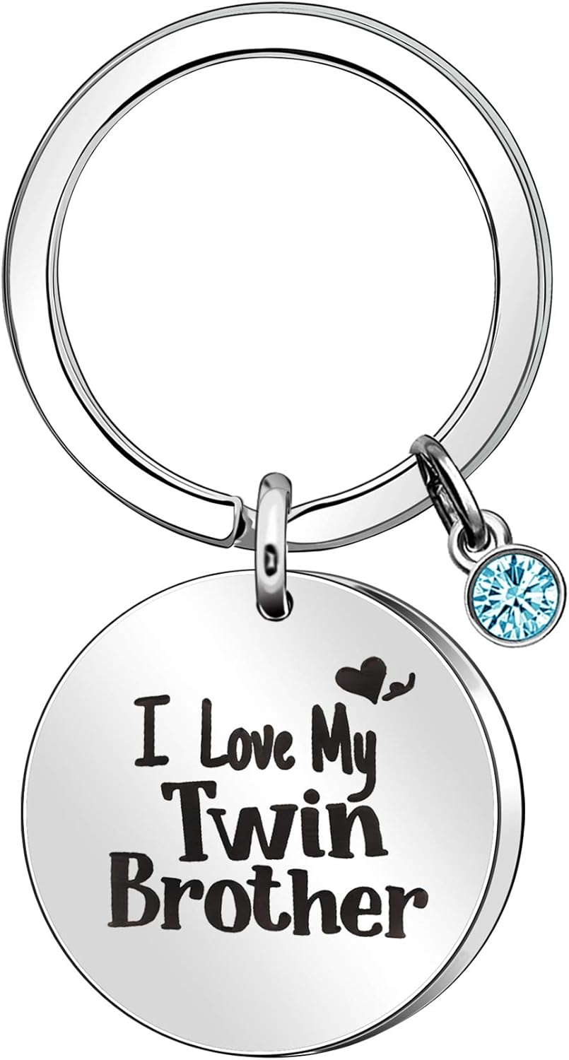 Twin Brother Sister Gifts Twin Keyring from Sister or Brother Keychains