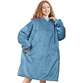 AmyHomie Wearable Blanket Hoodie for Adults & Teens,Oversized Sherpa Hooded Blanket,Warm Cozy Blanket Sweatshirt as Christmas Birthday Gifts for Women Men