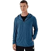 Corna Men's Lightweight Hoodie, Sun Protection Full Zip Hooded Jackets with Thumb Holes