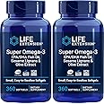 Life Extension Super Omega-3 360 Softgels (Pack of 2), Easy to Swallow, EPA/DHA Omega3 Fish Oil, Sesame Lignans & Olive Extract