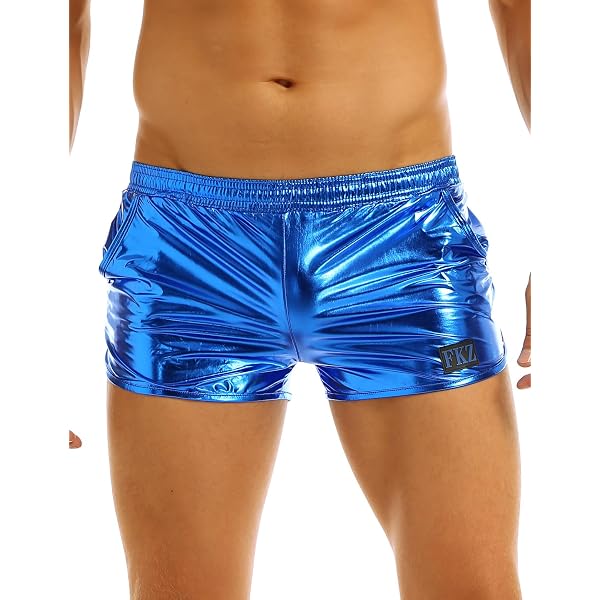 Mendove Men's Leather Look Mesh Boxer Shorts With Star Print - Nylon, Sexy Trunks Underwear, Size US Large, Yellow - View #10