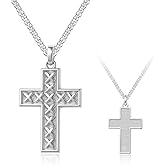 S925 Sterling Silver Cross Necklace for Women, Dainty Mother of Pearl Pendant with Cubic Zirconia, Chic Symbolic Jewelry Gift for Her