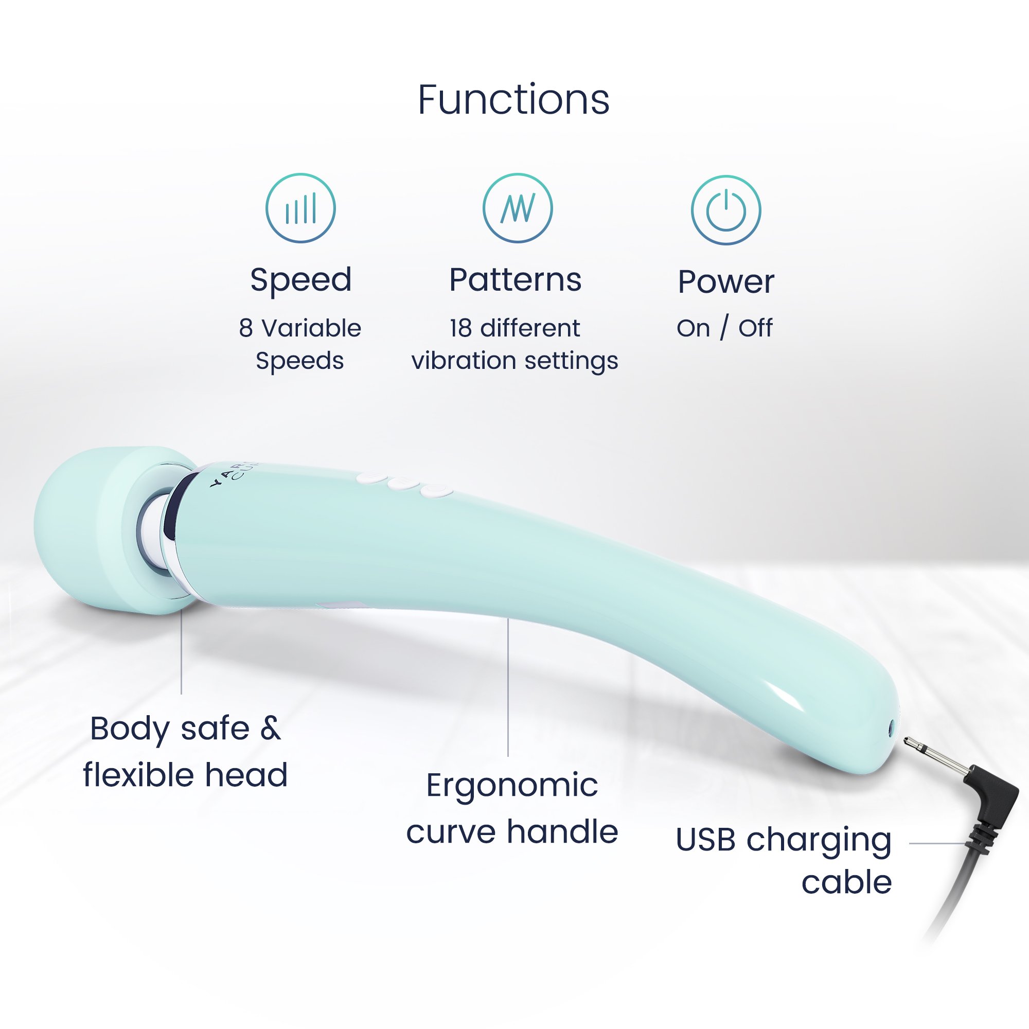 Wireless Wand Massager by Yarosi Strongest Therapeutic Vibrating