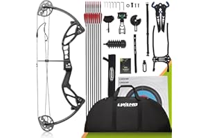 LWANO Compound Bow Archery Sets for Youth & Kids,Beginners, Right Hand Compound Bows, Draw Length 18"-27",15-30 lbs Draw Weight, 260fps, Hunting Bow Archery Arrows Set