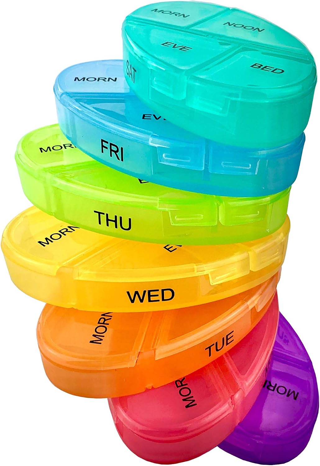 JFA Medical Weekly Oval Pill Box Organiser/Reminder for Medicines Supplements Vitamins, 7days, 4 compartments per Day - Image 5