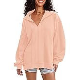 Locachy Women's Casual Oversized Sweatshirt V Neck Long Sleeve Pullover Tops Fashion Outfits Clothes