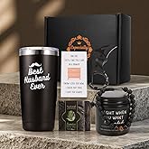 Best Husband Ever Gifts, Gift for Husband From Wife, Christmas Gifts For Hubby Men, Unique Presents For Valentine's Day, Birthday, Anniversary, Father's Day, 20 OZ Coffee Tumbler & Mug Gift Basket