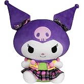 Jazwares Hello Kitty and Friends, 12-Inch Kuromi Neon Plush - Officially Licensed Sanrio Product from Ages 6+