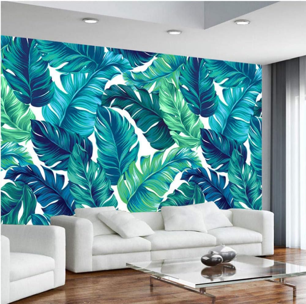 Papel pintado mural moderno de la planta de la selva tropical para las