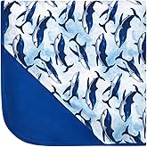 DREAMHALO Premium Baby Blankets, Soft Viscose from Bamboo Blanket for Boys and Girls, Nursery Crib Bedding Quilt for Newborn and Toddler, Cooling for Hot Sleepers 50'' x 50'' Shark