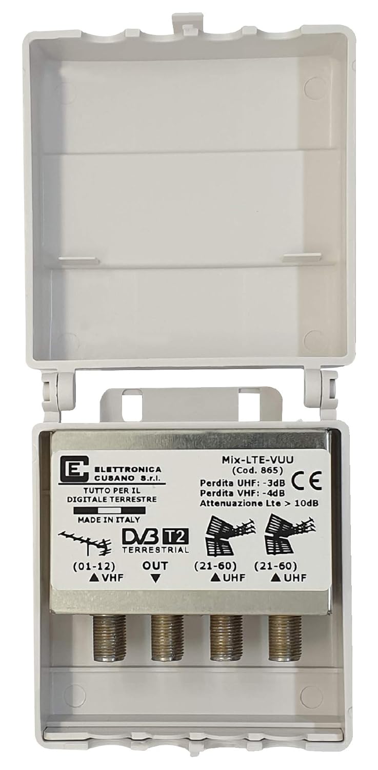 Miscelatore Da Palo MIX/VU 2 LTE - Per Segnale VHF E UHF, Con Filtro LTE E Attacco F - Foto 9