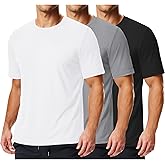 COOFANDY 3 Pack Men's Athletic T-Shirts Short Sleeve - Quick Dry Moisture Wicking Workout Shirts for Running, Gym, Casual
