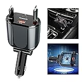 Retractable Car Charge 4 in 1 Fast Car Phone Charger Adapter PD 63W Phone Retrac