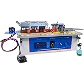 TECHTONGDA Edge Bander Desktop Automatic Double-Sided Edge Banding Machine for Woodworking, Automatic Band Breaking for Straight and Curved Edges with 0-6m/min Adjustable Banding Speed 1200W