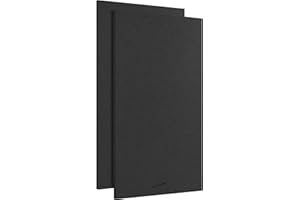 AudioSilk Acoustic Panels, 2 Pack, Large, 46" x 23", Black