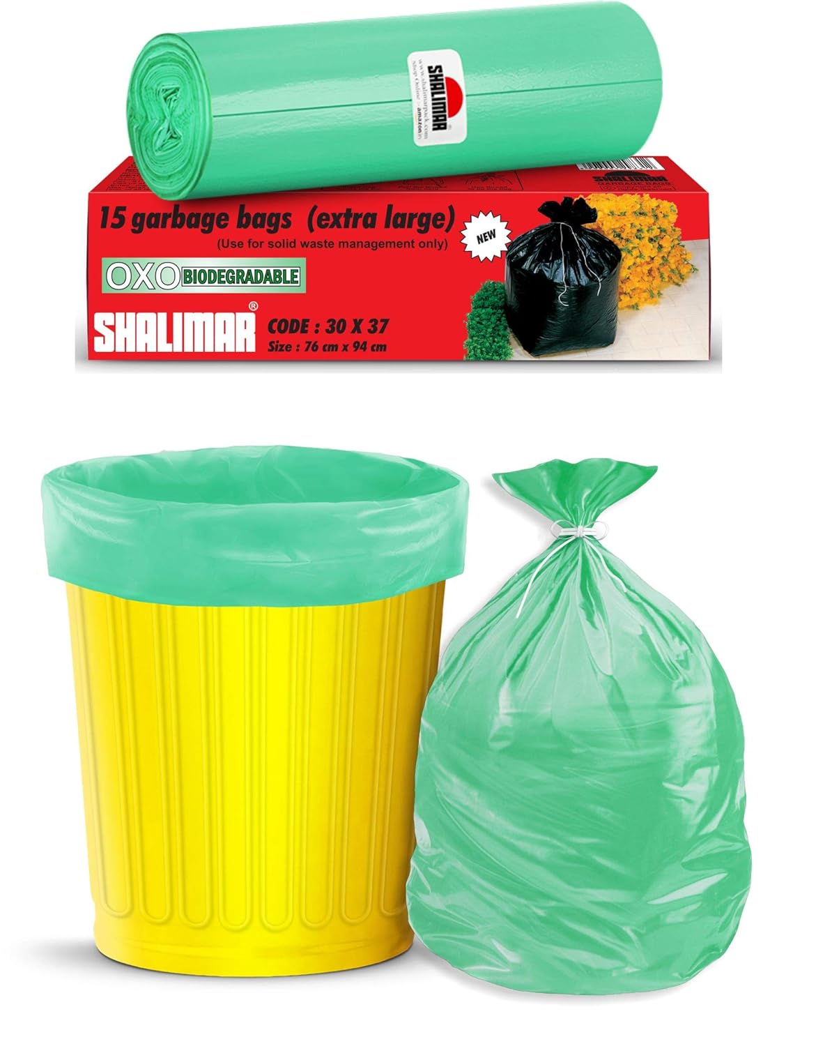 Shalimar Premium OXO Biodegradable Garbage Bags (Extra Large) Size 76