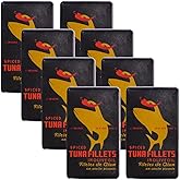 Spiced Portuguese Skipjack Tuna Fillets Canned in Olive Oil Wild Caught | B Vitamins, Omega-3 | Tinned Fish by Ati Manel | 8 x 120g Can