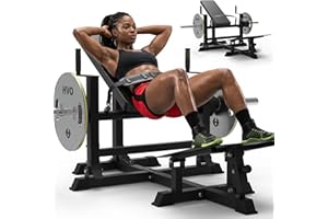 Hip Thrust Machine Glute Bridge :Glute Workout Machine Adjustable Footboard Plate-Loaded Exercise for Glute Muscles Building 