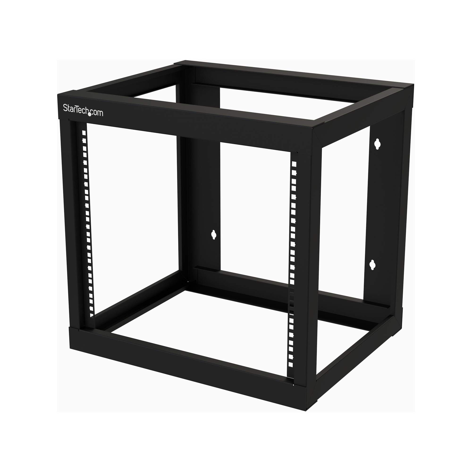 StarTech.com 2-Post 9U Heavy-Duty Wall-Mount Network Rack, 19" Open Frame Server Rack, 18" Deep, Wall Mount Data Rack for IT / AV / Patch Panel / Computer Equipment (RK919WALLO)