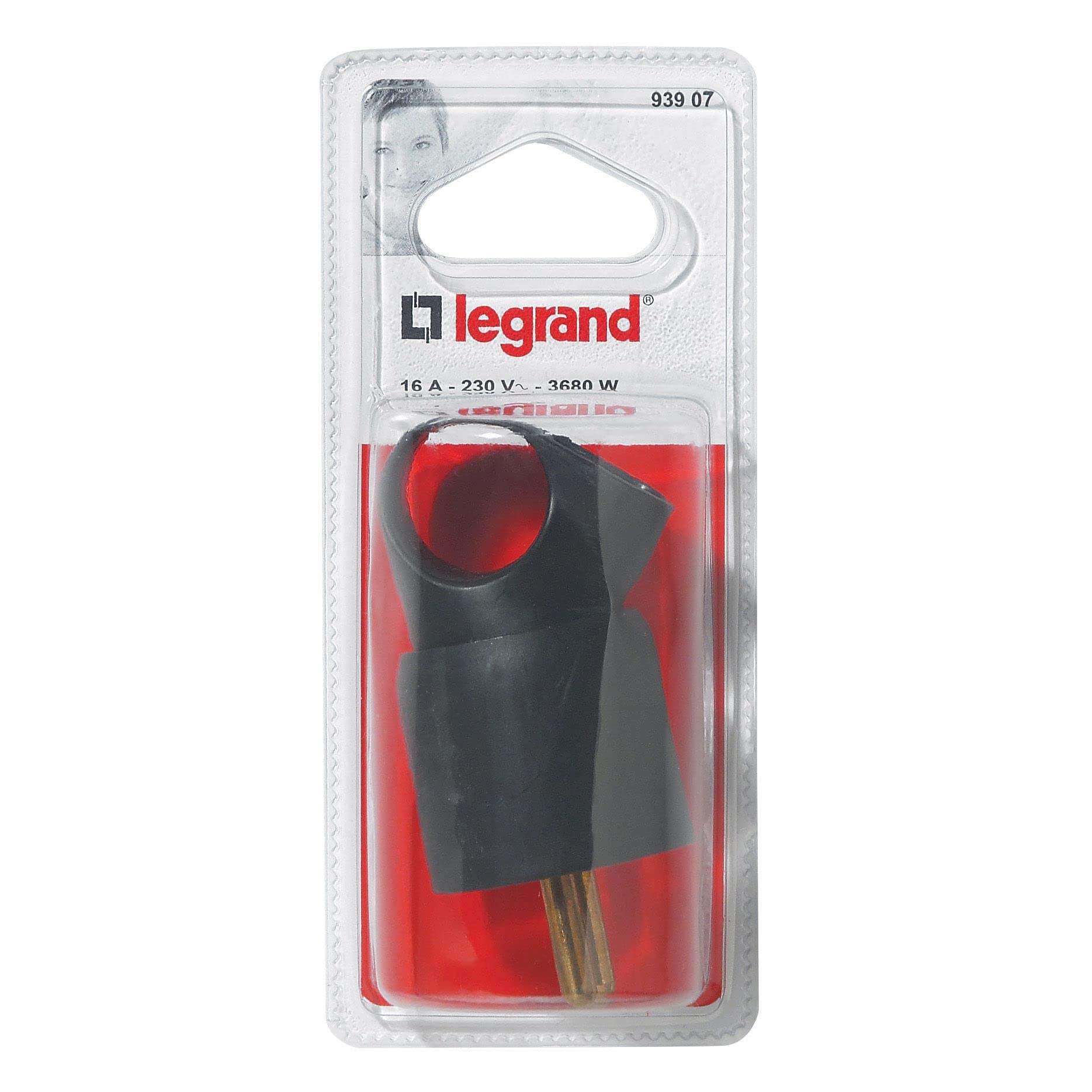 Legrand leg93907 Plug 2P + T 16 A Plastic Rings Black