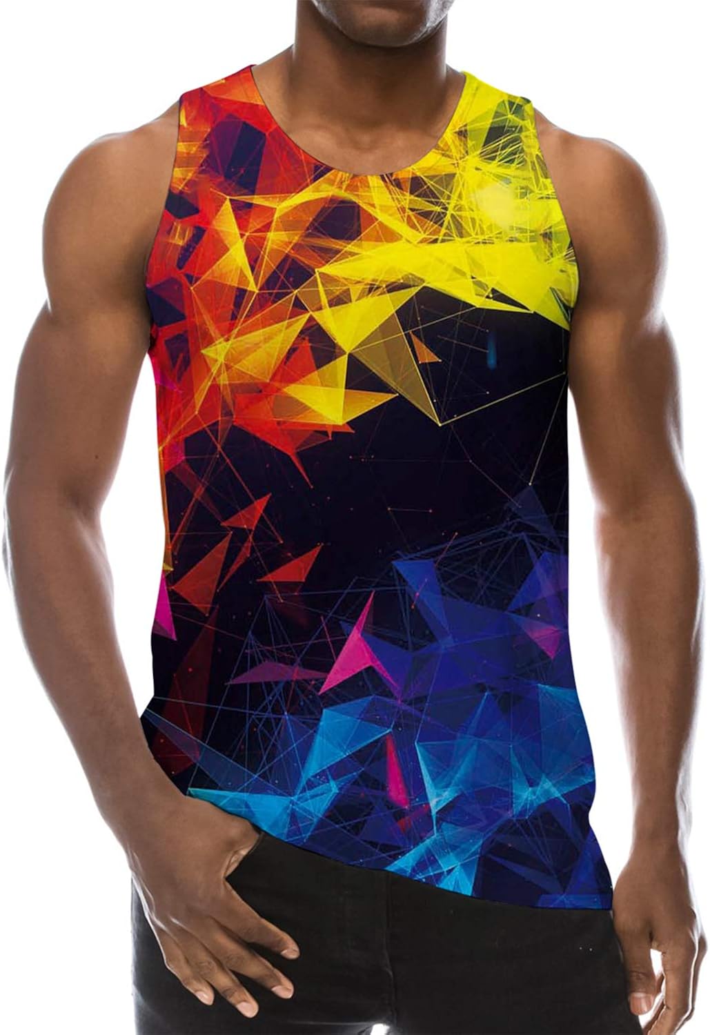 Goodstoworld Men Tank Top Big and Tall Tank Tops Cool Gym Sleeveless