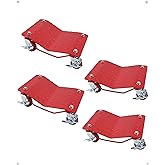 GARVEE Car Dolly Set of 4 with 6000 lbs Capacity, Carbon Steel Heavy Duty Car Mover Wheel Dollies with Antiskid Plate & 360 D