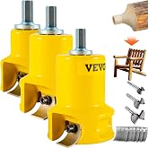 VEVOR Tenon Cutter, 1"/25.4mm &amp; 1.5"/38mm &amp; 2"/50.8mm, Premium Aluminum &amp; Steel Log Furniture Cutter, with Dual Curved Blades &amp; Button Screws Home Master Kit, Commercial Starter&rsquo;s Tool for Home DIY