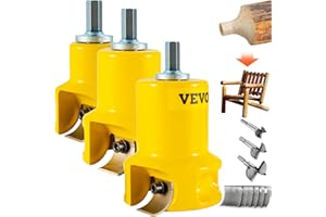 VEVOR Tenon Cutter, 1"/25.4mm & 1.5"/38mm & 2"/50.8mm, with Dual Curved Blades & Button Screws Home Master Kit, Premium Alumi