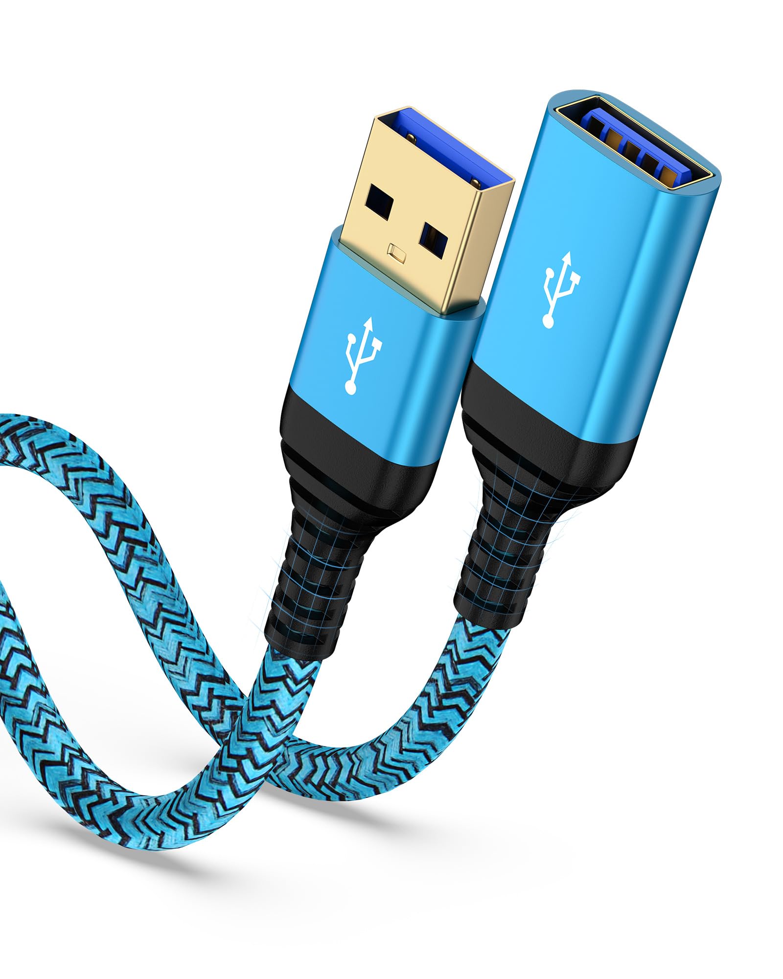 Photo 1 of USB 3.0 Extension Cable, 6ft Male to Female USB-A to A Fast Data Transfer Extender Cord for PC, Laptop, Printer, Webcam, Keyboard, Flash Drive, External Hard Drive, Camera, Xbox