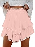 Lepunuo Womens Shorts High Waisted Skorts Flowy