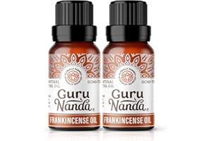 GuruNanda Frankincense Essential Oil (2x0.5 Fl oz), 100% Pure, Natural, Undiluted Aromatherapy Oil for Diffusers, Supports Join Health & Radiant Skin