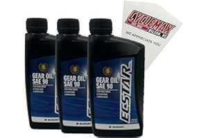 Cyclemax Three Pack compatible with Suzuki Ecstar Gear Oil SAE 90 990A0-01E81-01Q-3PACK Contains Three Ecstar Gear Oil SAE 90 and a Funnel