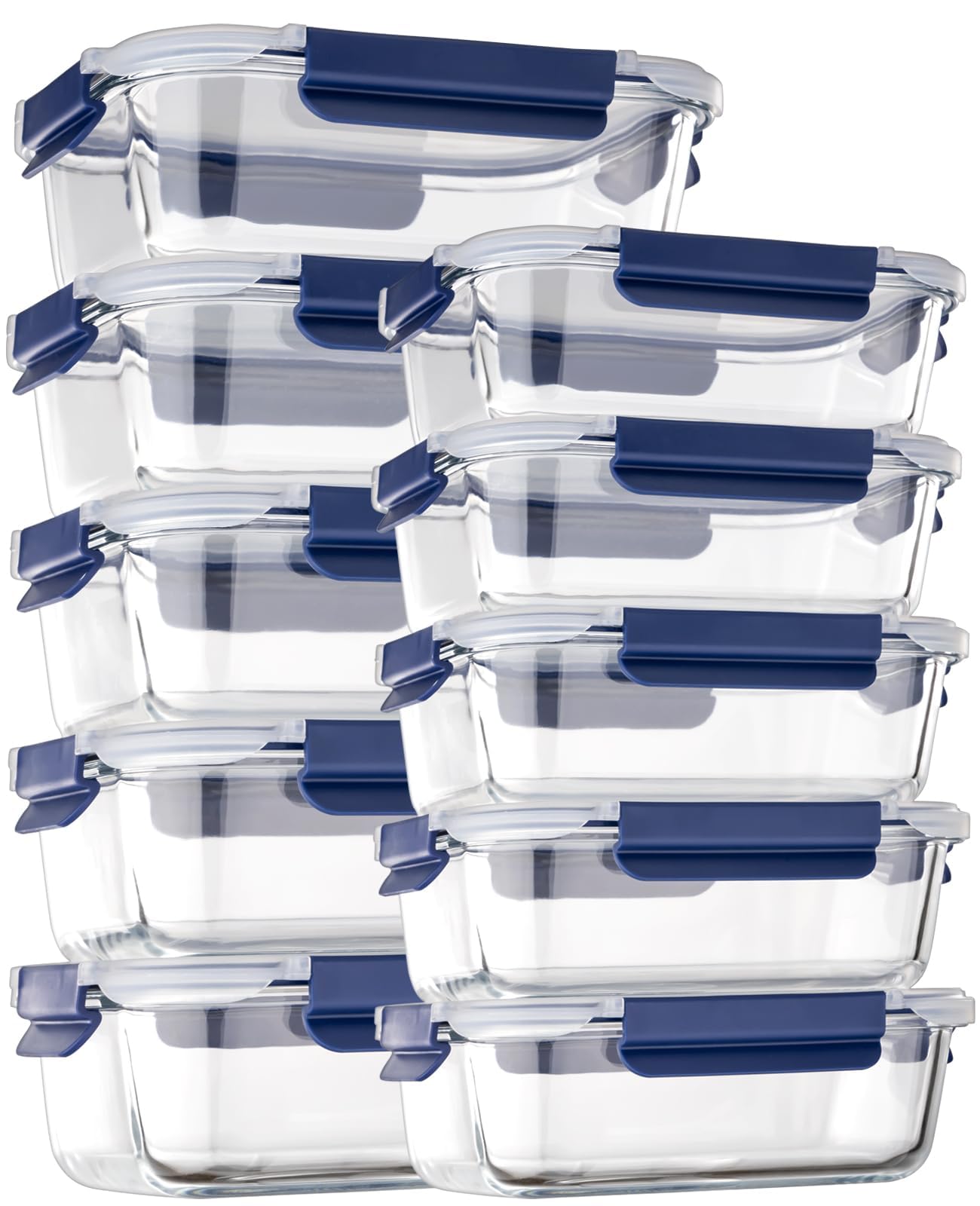 Photo 1 of 1pc ONLY* Coccot Glass Food Storage Containers with Lids Airtight, 10 Pack Meal Prep Containers, Bpa-free Lid Glass Lunch Box