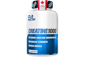 Creatine Monohydrate Capsules | 1000mg per serving| Muscle Growth, Strength, Recovery & Performance Support | Creatine Caps |