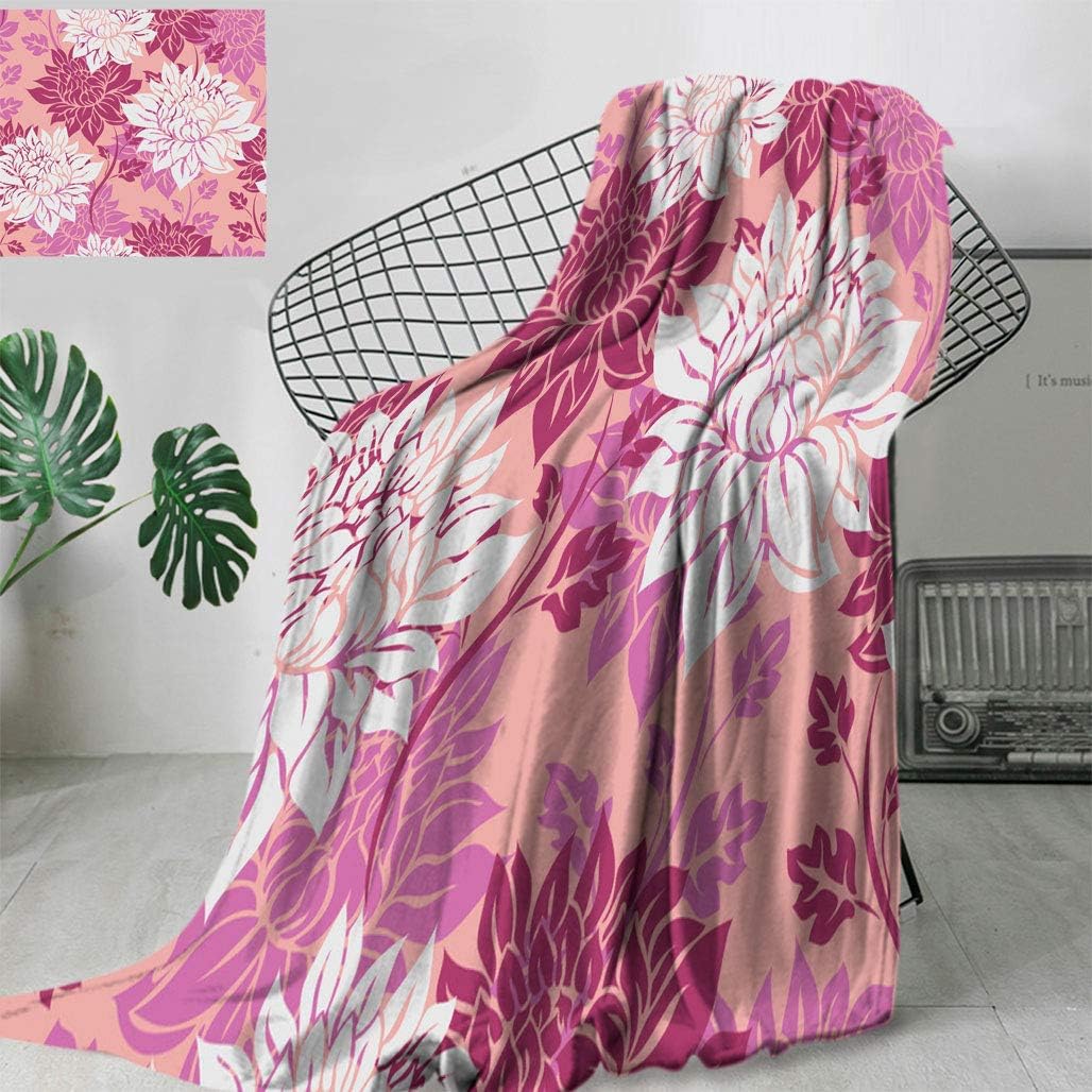 Floral Decor Extra Soft Blankets, Floral Pattern with
