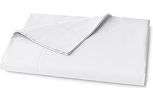 Lane Linen 100% Organic Cotton King Size Flat Sheet Only (108"x104") - Super Soft 100% Cotton King Flat Sheet - Lightweight & Durable Cotton Bed Sheet - White