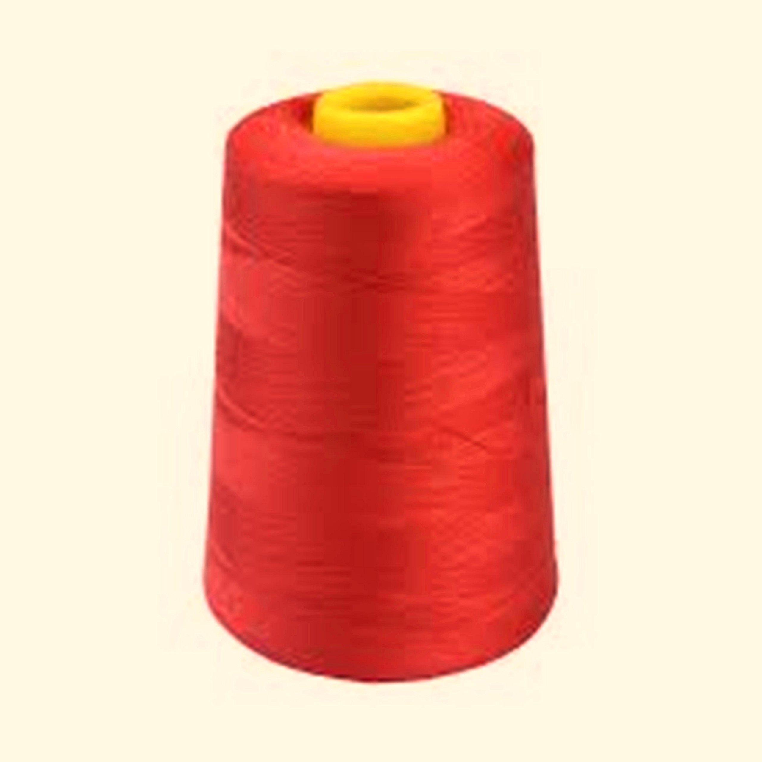 Red Polyester All Purpose Polyester Sewing Thread 40S/2-4 x 5000 Meters (5468 Yard) Cones - (Red) 4 Large Cones for Sewing, Quilting, Piecing, Stitch, Serger and Overlock