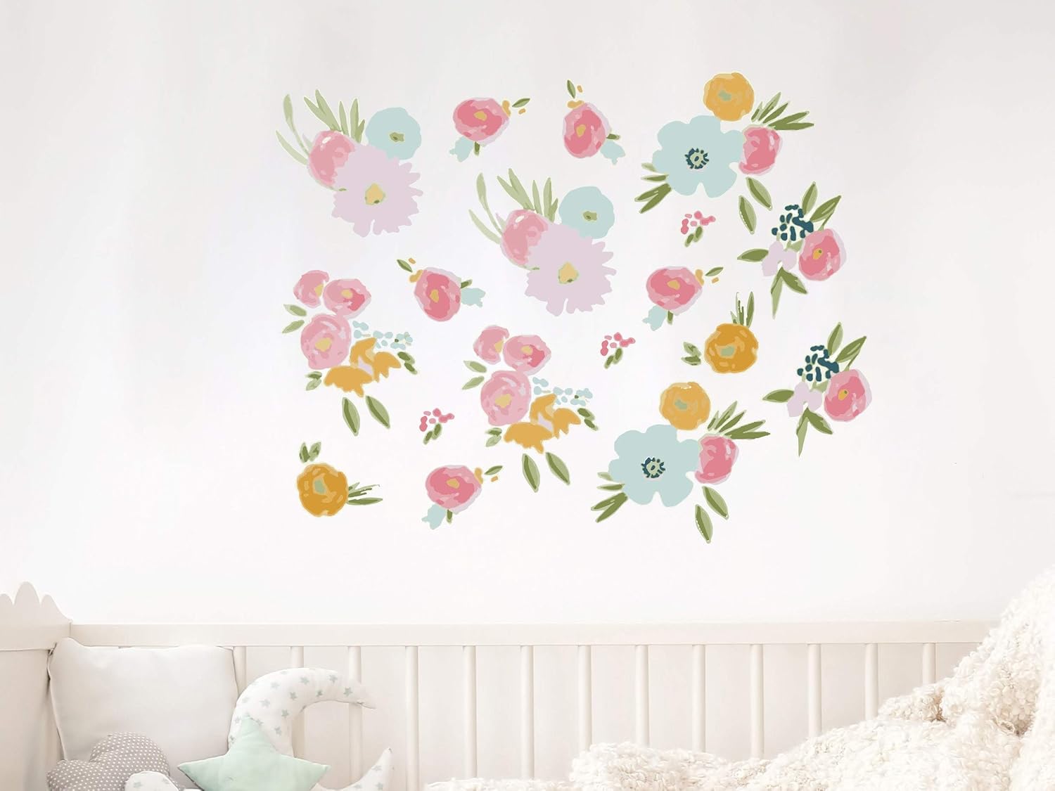 baby room flower wall