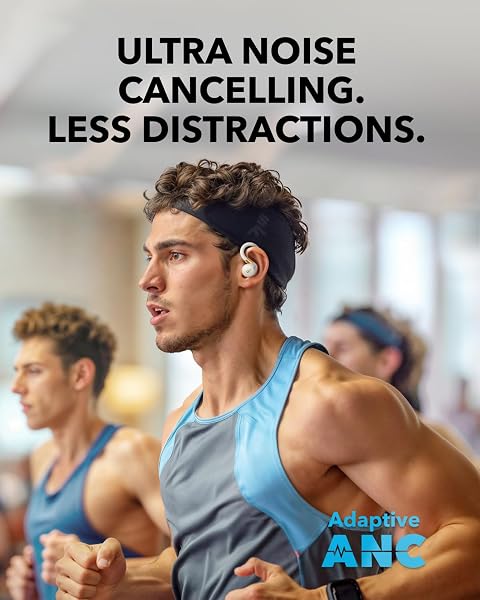 SOUNDCORE SPORT X20 BY ANKER, TRUE-WIRELESS WORKOUT EARBUDS, ROTATABLE AND EXTENDABLE EAR HOOKS, NOISE CANCELLING, DEEP BASS, IP68 WATERPROOF, SWEATPROOF, DUSTPROOF, 48H PLAY, SPORT EARBUDS FOR GYM