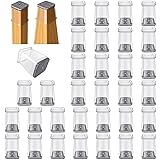 32 Pcs Square Chair Leg Floor Protectors - Silicone