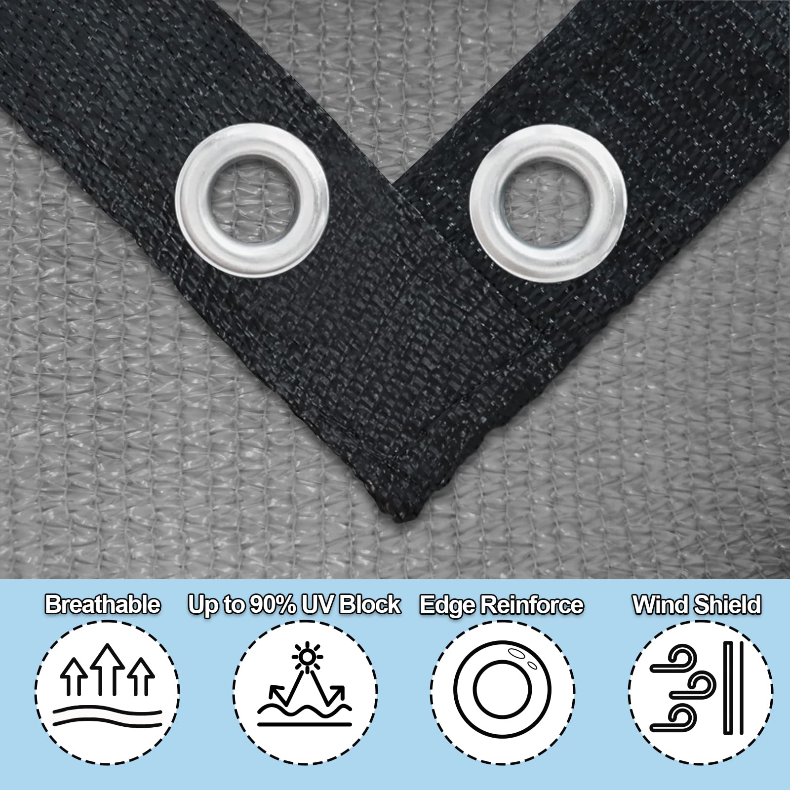 Artpuch 8' x12' Rectangle Sun Shade Sails UV Block