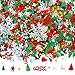 Aneco 100g/4800 Pieces Christmas Confetti Pentagram, Snowflake, Santa, Pine, Merry Christmas Alphabet, Elk Table Confetti Bright Christmas Decoration Set