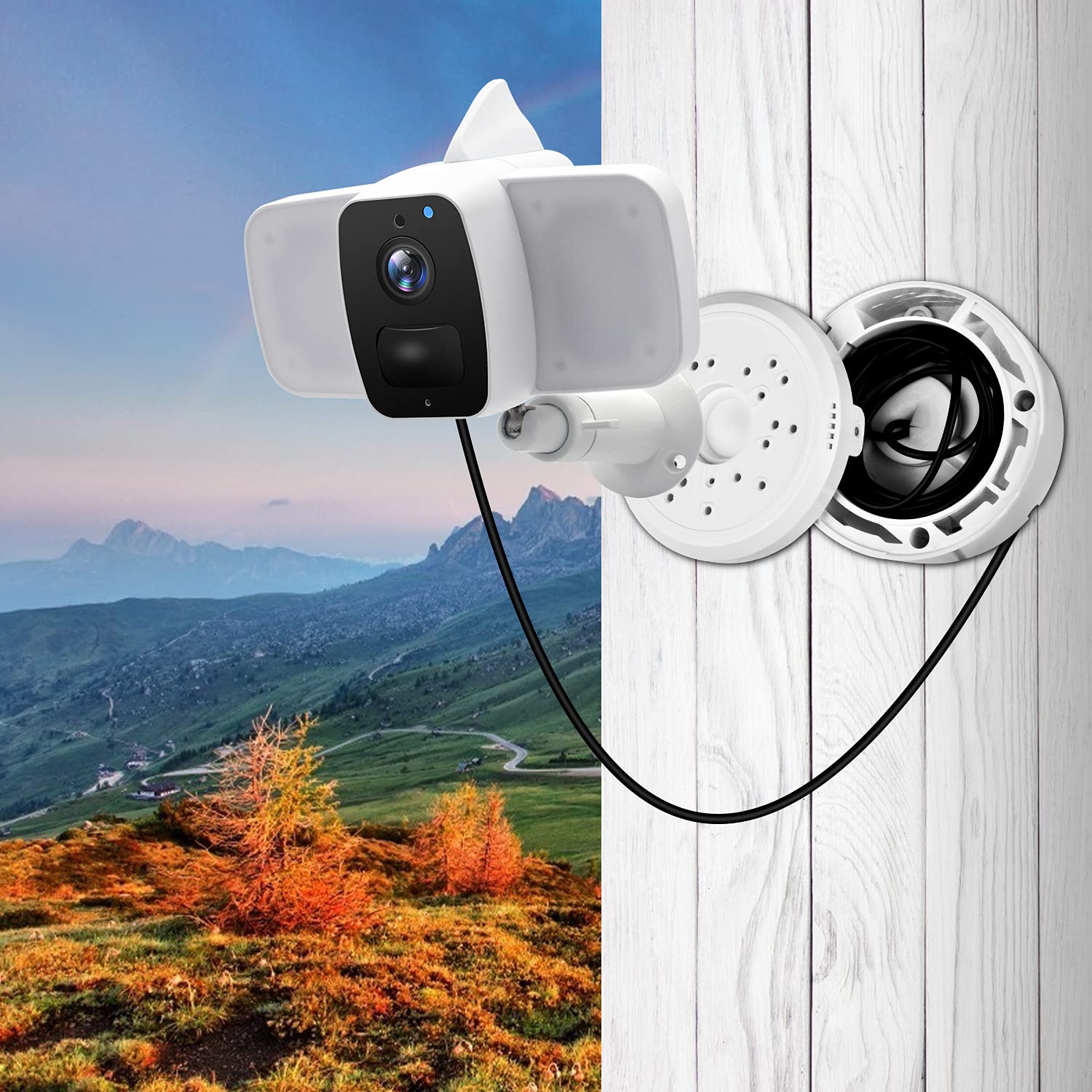 Universal Bullet Security Camera Junction Box Mount Bracket, Plastic Junction Box Compatible with Arlo Solar Panel and Reolink Solar Panel,Outdoor/Indoor Use CCTV Junction Mounting Box