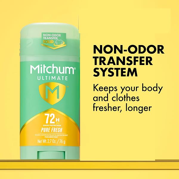 MITCHUM ULTIMATE 72H ODOR PROTECTION WOMEN’S ANTIPERSPIRANT & DEODORANT, INVISIBLE SOLID, PURE FRESH, 2 PACK
