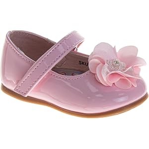 Josmo Baby Girls Glitter Ballet Flats Sparkly Mary Jane Dress Shoes for Baby Girl Infant Toddler
